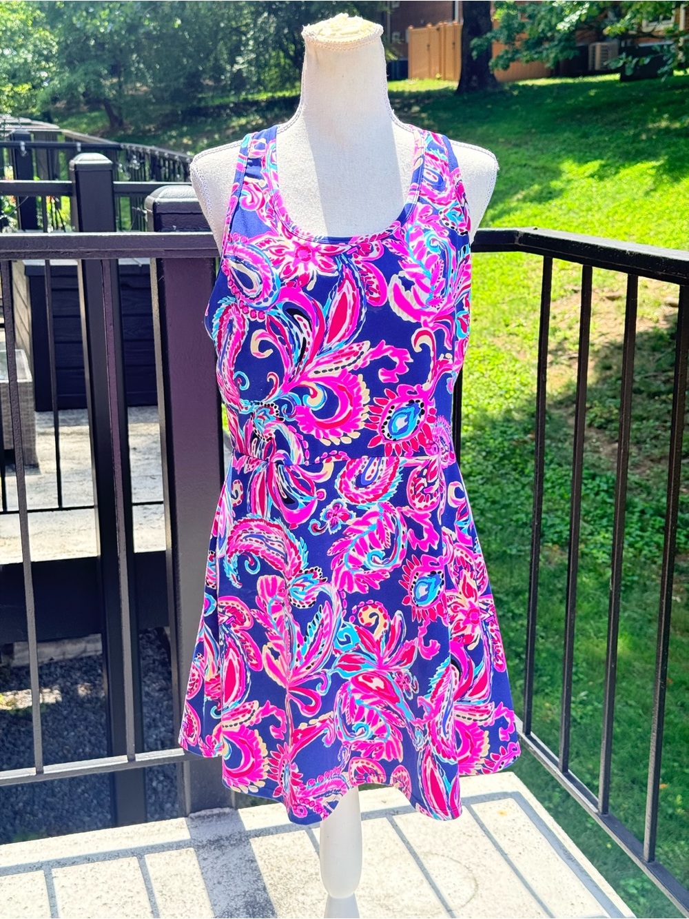 LUXLETIC by Lilly Pulitzer Women's Pink Printed Dress Size Large